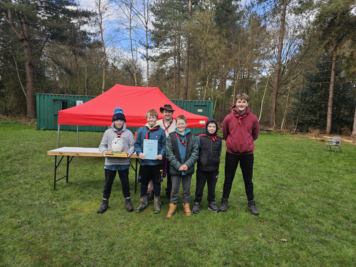 8NWScouts's tweet photo. Massive congratulations to our 8th Scouts for winning the District Night Owls trophy #skillsforlife https://t.co/w6u0wtDDJE