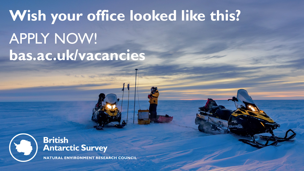 Got the Sunday scaries? We might have the solution... We're recruiting for a wide range of jobs in Antarctica. Perks include: 💗Daily doses of awe-inspiring views 🎿Unforgettable experiences 🐧Penguins bas.ac.uk/jobs/vacancies/