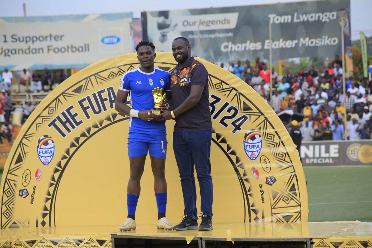 Tonny Kyamera of Lango Province only conceded three goals and emerged the best goalkeeper. #FUFADrumFinal2023 #CelebratingOurAncenstry