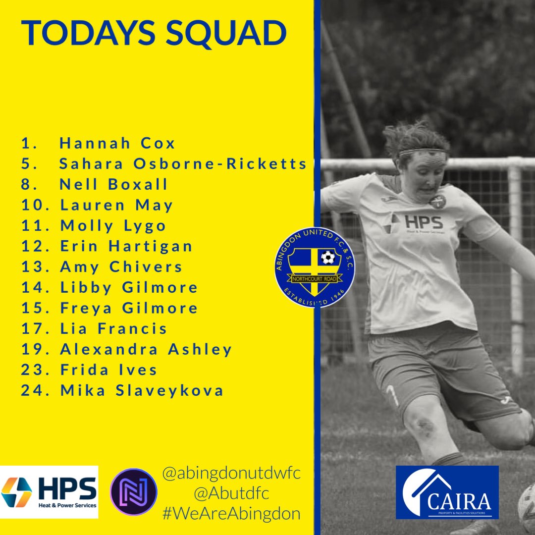 abingdonutdwfc's tweet image. Todays squad against @ExeterCityWFC 

We welcome 3 players from our @AbingdonUTDWDev team 💛💙

#Oneclub #CreatingPathways