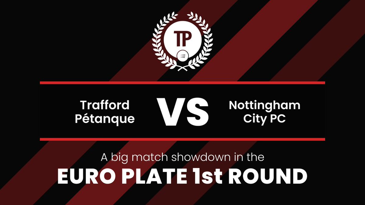 Trafford Pétanque play against Nottingham City PC today in the PE Euro Plate 1st round.

Taking place at 12pm at the Boulodrome in Victoria Park Stretford.

#AllezTrafford #Petanque #InclusiveSport #Stretford #Trafford #Nottingham #PEEuroPlate24