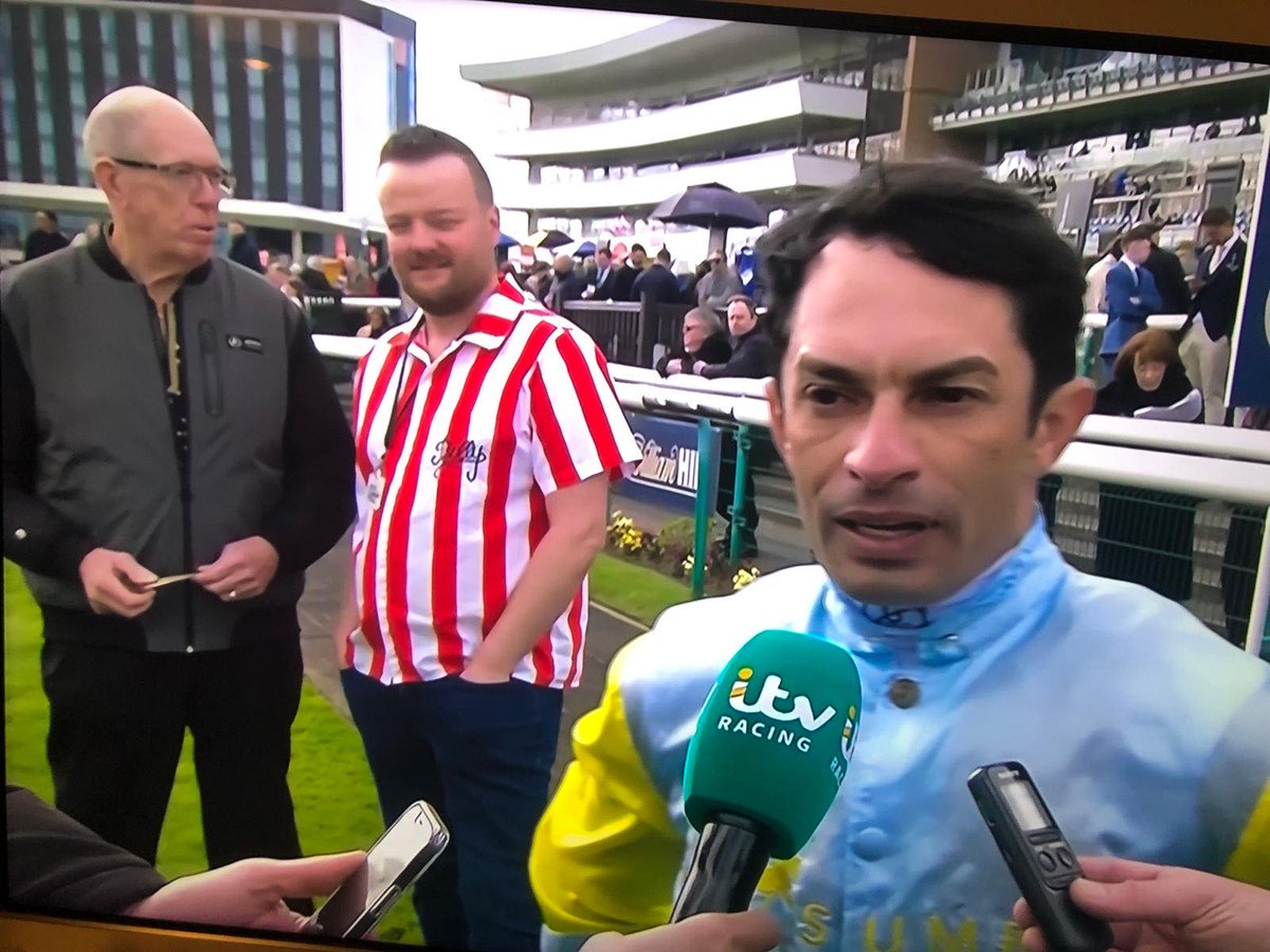 Nice to be featured on the Racing channel at Doncaster, albeit not knowing at the time, great day at one of the finest race courses, and a thank you to all the people who gave so generously for Help for Heroes.