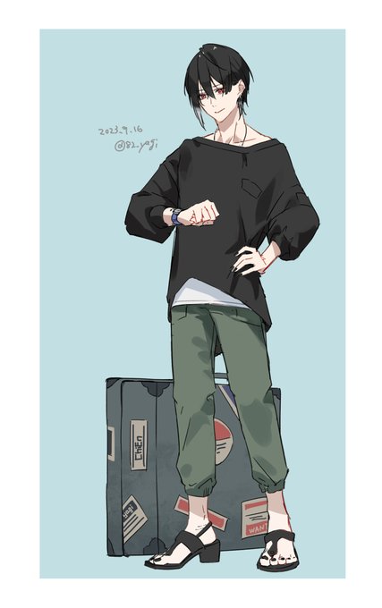 「黒髪 スーツケース」のTwitter画像/イラスト(新着)