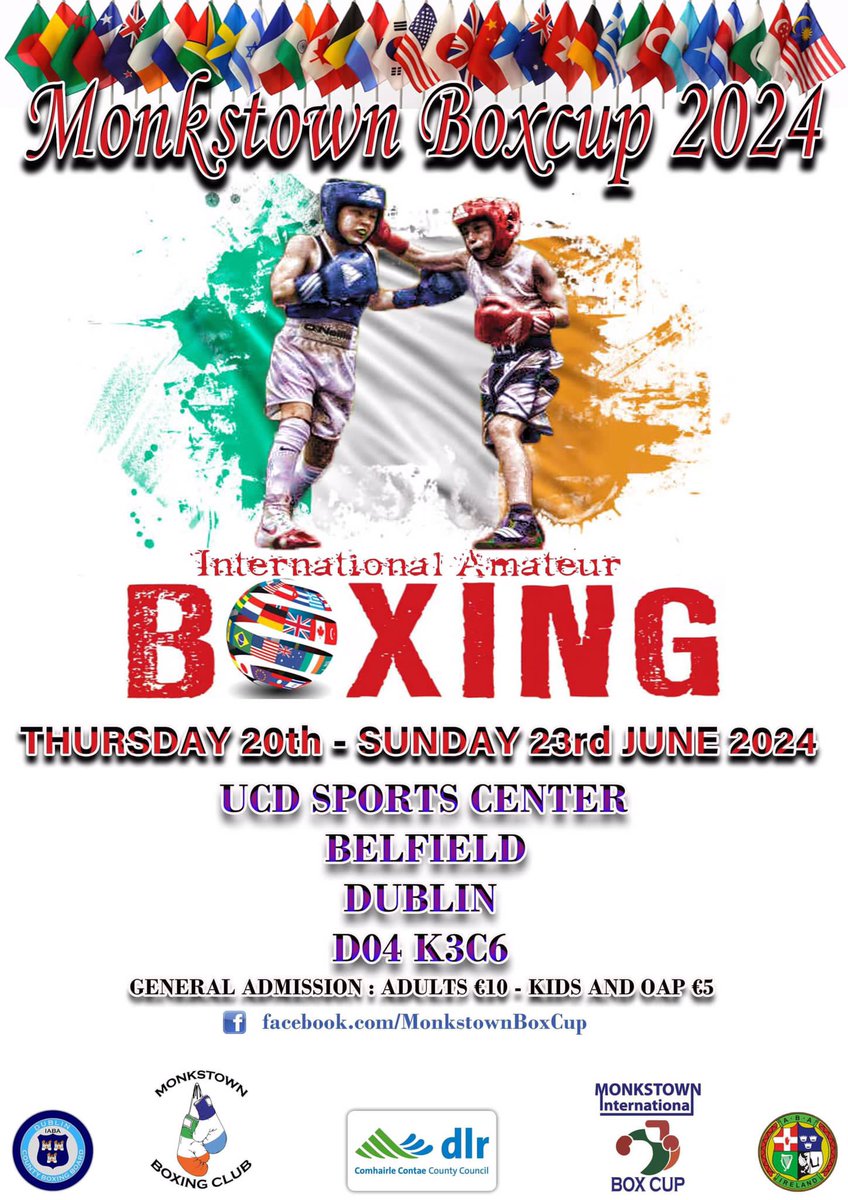 Entries are open for the 2024 @MONKSTOWNBC Box Cup, a nationally calendared open class tournament for boxers from BG1 to BG4. This year’s tournament has moved to a prestigious new venue, the @ucdsportsclubs Centre on the University College Dublin campus. iaba.ie/entries-open-m…