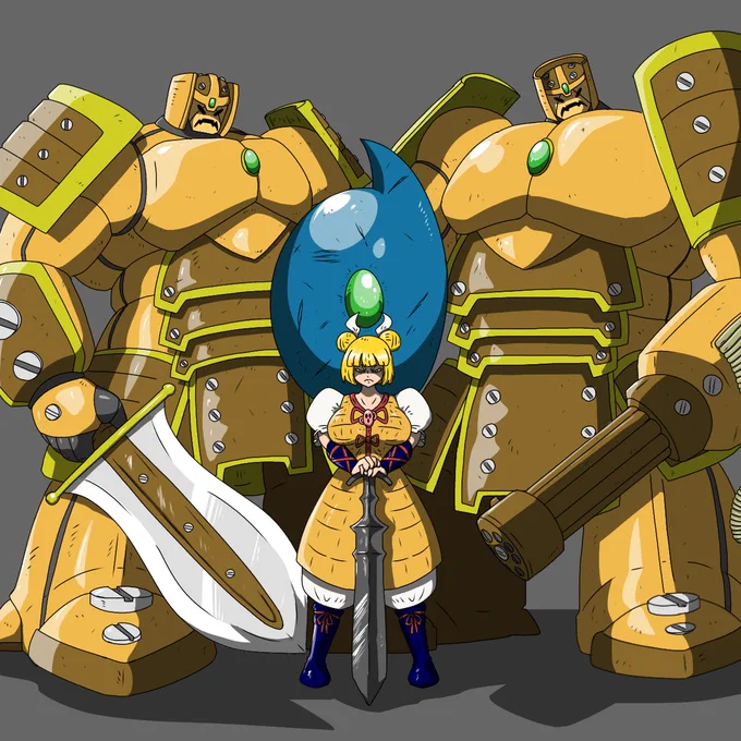 ハニワ兵士ってこんな感じなのかな。 
