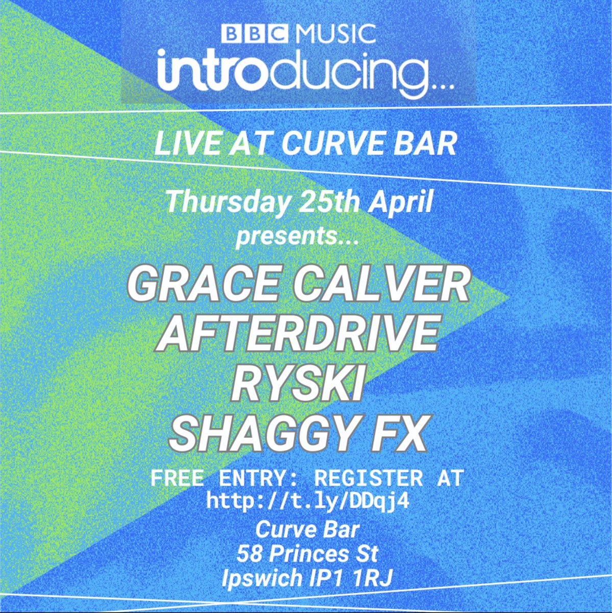 Me and my band are playing a BBC Introducing gig in Ipswich at The Curve Bar on 25th April! ✨ It’s free but you have to register to get your name on the list (link in my bio) thank you so much @handgeI for having us! 💙