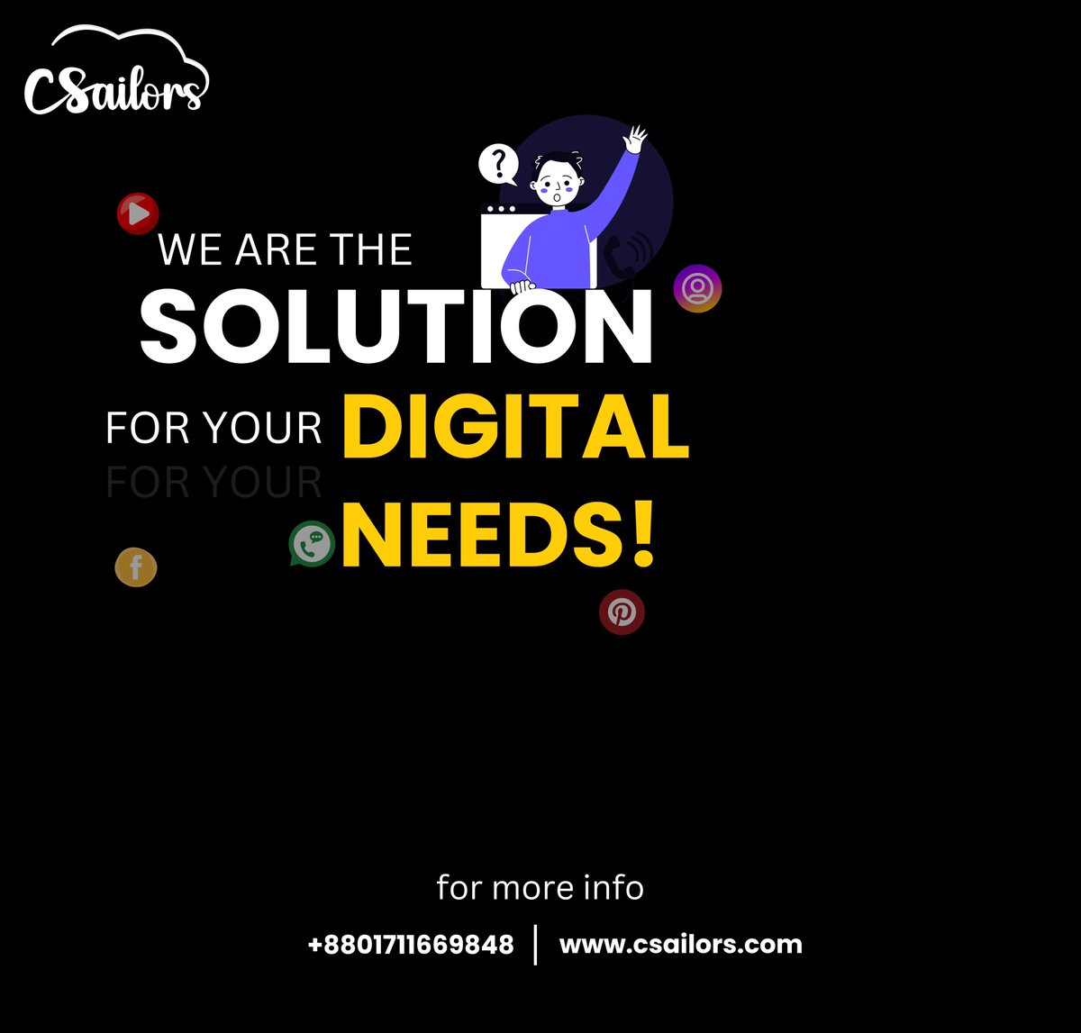 csail0rs's tweet photo. Boost Your Business with the Power of Digital Marketing! 
Contact us..
Visit : https://t.co/aKSWzcuGEr
mail : info@csailors.com
Call now : +8801977669848
#digitalmarketingexpert #marketingtips #socialmediamarketing #socialmediamanager https://t.co/hN4xTJsPuS