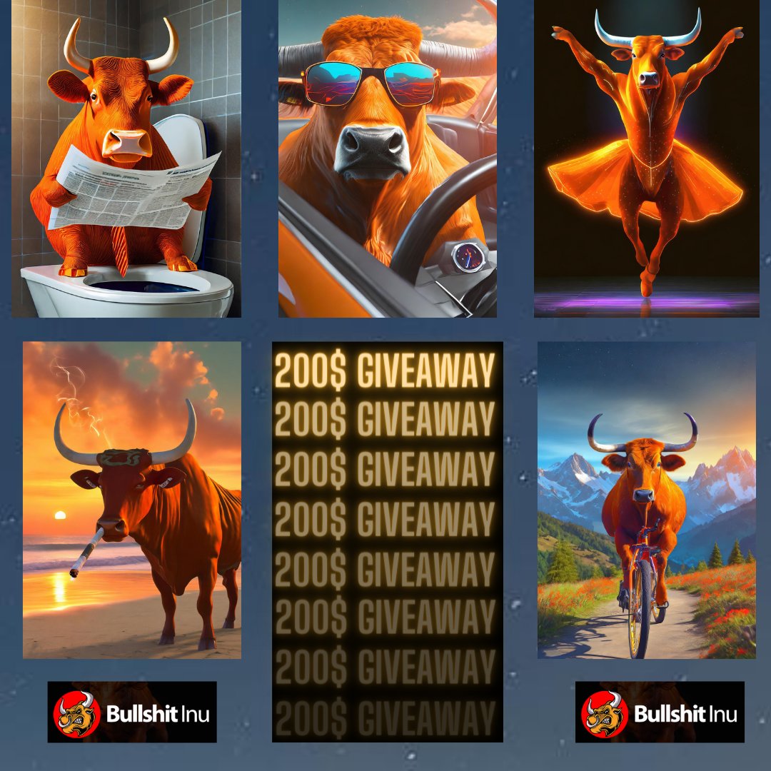 BullShitInu's tweet image. 🚨$200 #Giveaway Alert!🚨

All you have to do is buy one of our amazing NFTs and share proof in the comments!👀

The Winner will be announced on Thursday.👑

Buy Now!⏬
opensea.io/collection/bul…
#NFT #NFTs #nftcollector #nftart #NFTCommunity