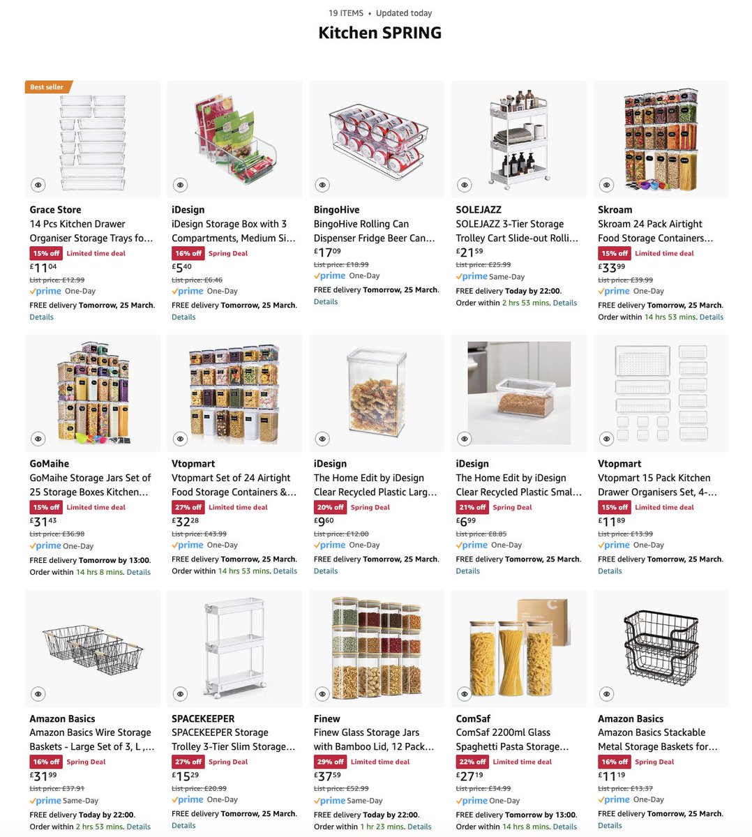 Amazon SPRING deals Kitchen organisation picks - amzlink.to/az08KivQcOU3c AD link