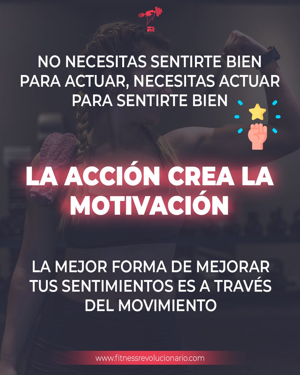 FITrebelde's tweet photo. No esperes a sentir motivación para ponerte en movimiento.

De hecho, el movimiento es muchas veces el catalizador de la motivación.

Recuerda, la forma más directa de influir en la mente es a través del movimiento. https://t.co/MqPgLgk5Pq
