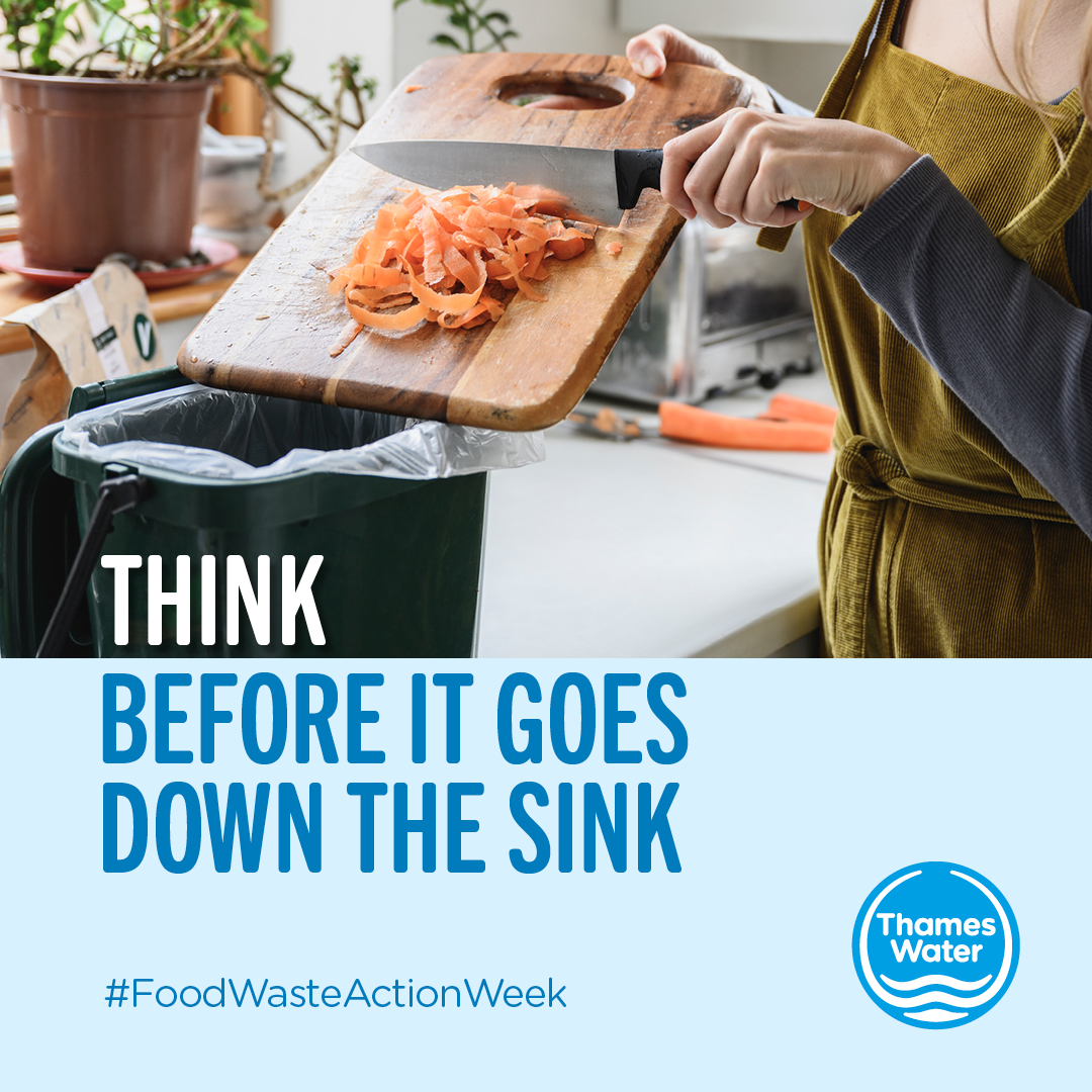 #FoodWasteActionWeek is over, but binning waste responsibly should happen all year round! Reducing food waste can help keep life flowing smoothly. To prevent blockages, any scraps should go in recycling or the bin, not down the drain. For tips, visit spkl.io/60174LSLc