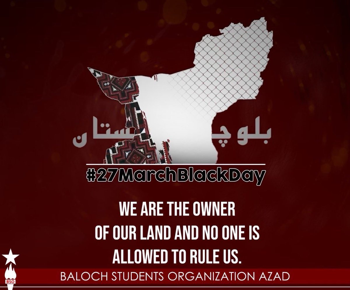We are the owner of our land 
and no one is allowed to rule us.

#27MarchBlackDay