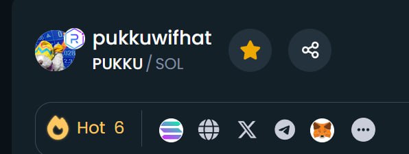 HOT 6 DEXTOOLS TRENDING!

$Pukku

dextools.io/app/en/solana/…