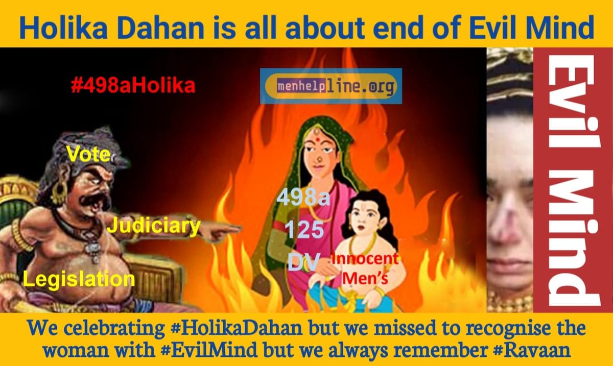 Burn all Churails cum Holika this evening.

Instead of Putla if you catch hold of own Holika that would be more enjoyable 😂

Let's celebrate #holikadahan in grand manner.

#FalseCaseDay