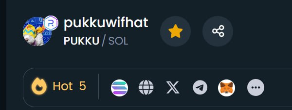 HOT 5 DEXTOOLS TRENDING!

$Pukku

dextools.io/app/en/solana/…