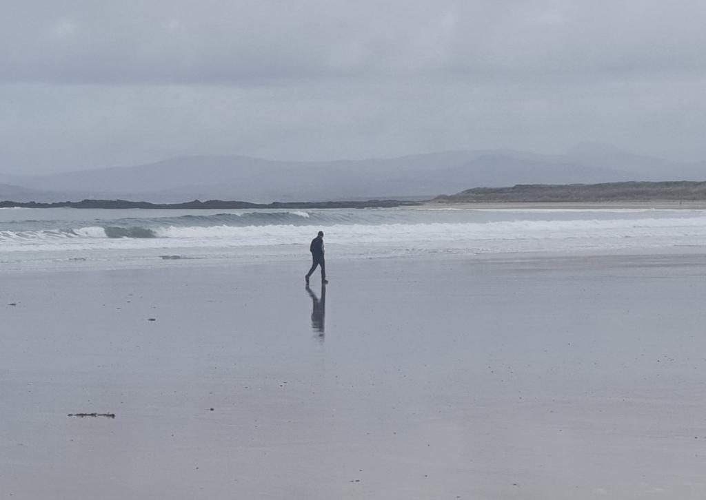 Walking along Narin beach in splendid isolation this morning. #SundayMorning @wildatlanticway @IrelandWalking @walkhikeireland
