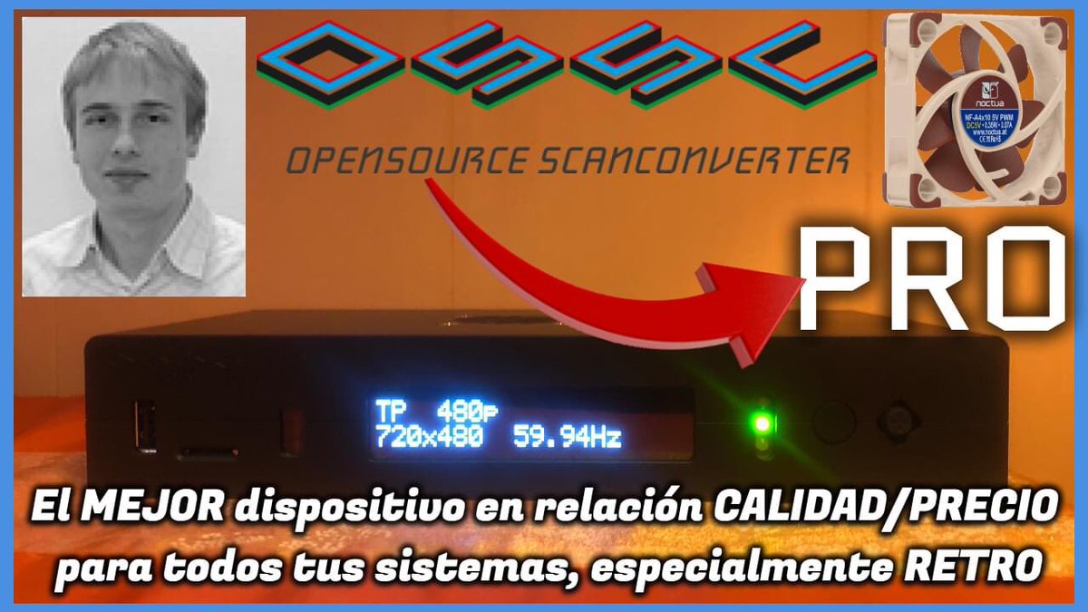 jacobogarcia33's tweet photo. #OsscPro review, unboxing y primeras impresiones del mejor Upscaler/Line multiplier + instalación ventilador Noctua de @pccomponentes 
Thanks @VGPerfection and Markus for such a brilliant device.
Se agradece Retweet 🙏
#Fpga #test #YouTube #Ossc 
Enlace ⬇️
https://t.co/uIPBBLi0sl https://t.co/Crw4d84Snd
