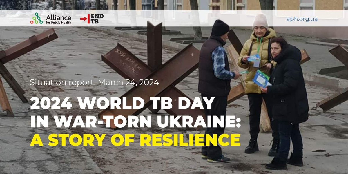 Today, at the #WorldTBDay I present a special report World TB Day in War-Torn Ukraine: a Story of Resilience. Yes! We can end TB! Together, we will win this war! #EndTB #StandWithUkraine Here is the link: bit.ly/4aqVKkD