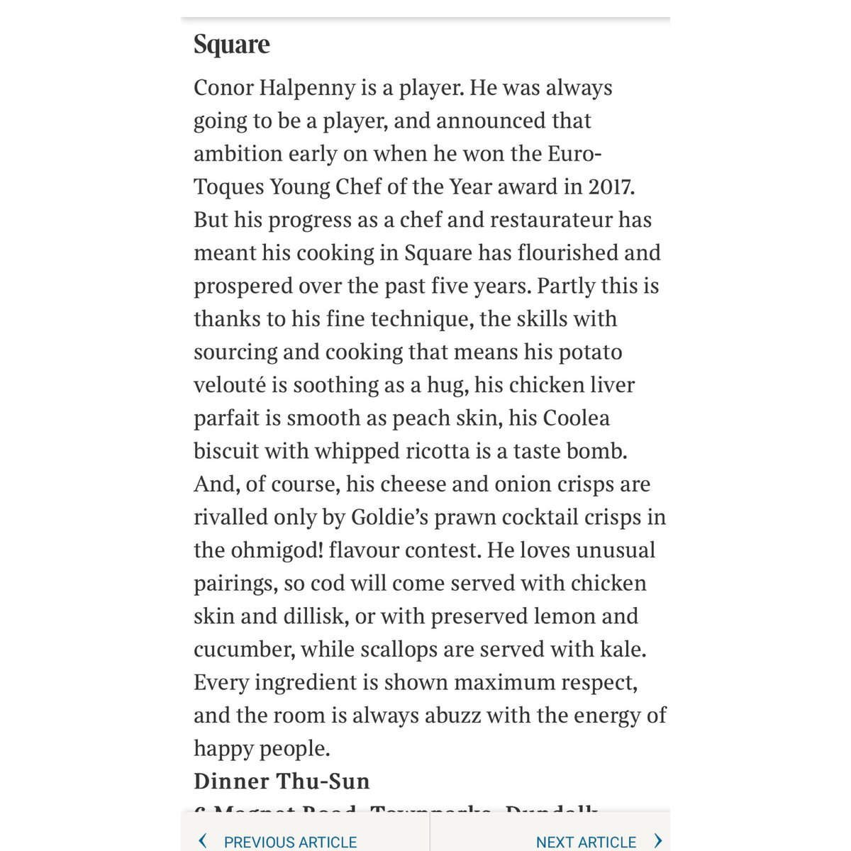 Square Restaurant tweet media