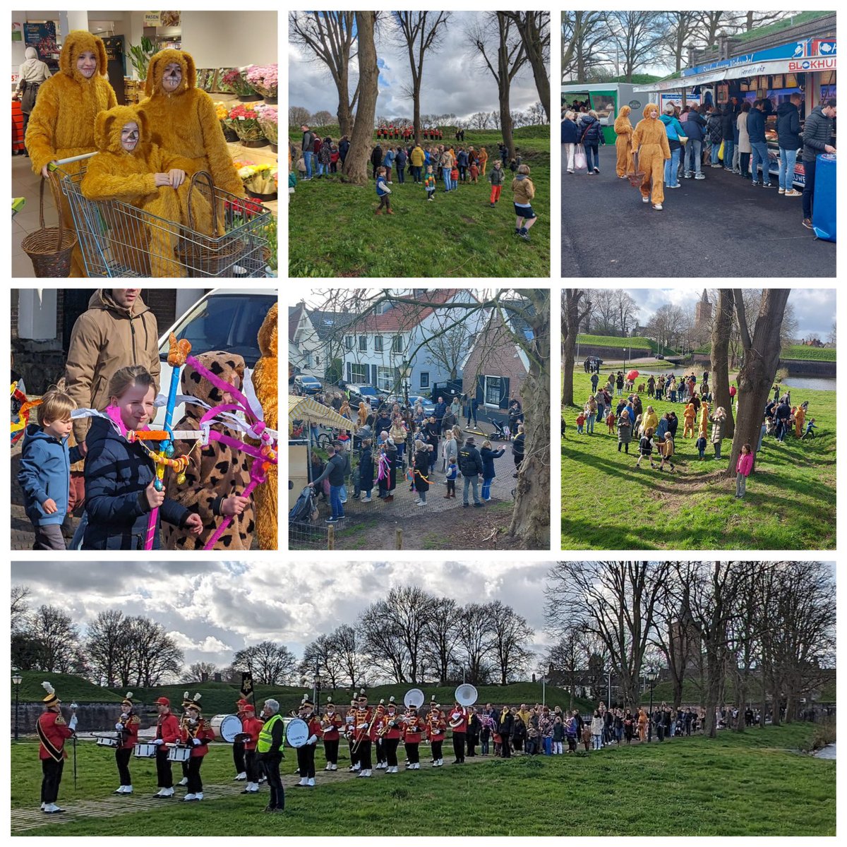 st_burgerzin's tweet photo. Een prachtige dag gister, met een mooie opkomst tijdens de jaarlijkse #palmpasenoptocht en we denken dat het paaseieren zoeken na de optocht voor herhaling vatbaar is…toch?

 #palmpasen #palmpasenoptocht #paashazen #eierenzoeken #naarden #naardenvesting #gooisemeren https://t.co/wmtrRm3mvY
