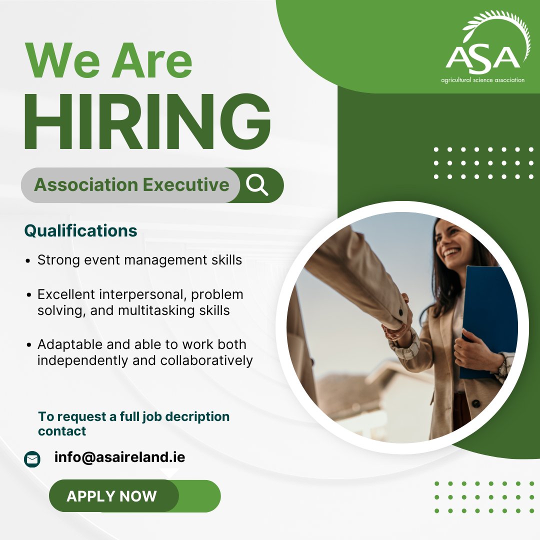 The ASA are seeking a new Association Executive. For the more details, visit 👉bit.ly/ASAJob