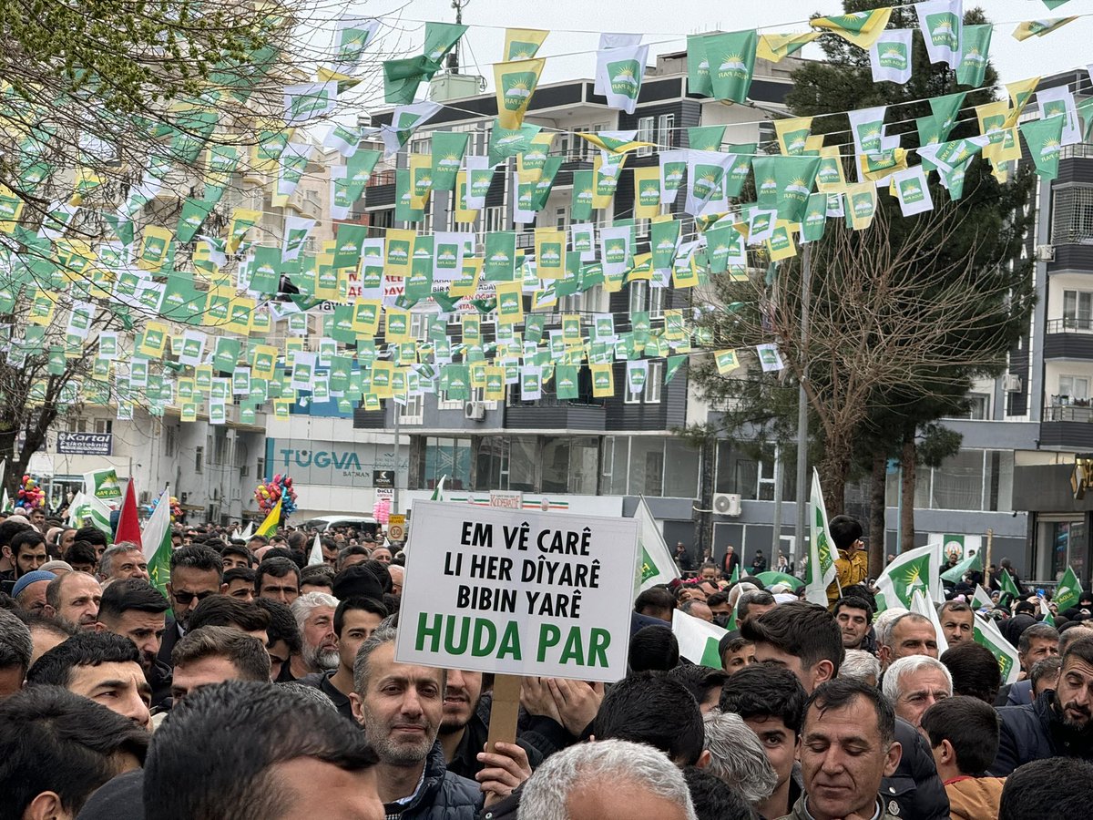 HÜDA PAR'ın sözüdür: 'Kazandığımız belediyeleri Gazze ile kardeş ilan edeceğiz' Haydi Batman, Gazze'ye kardeş ol, Gazze'ye derman ol! #BatmanBizimleOlur