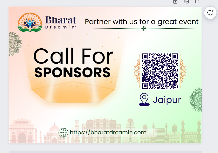 🌟 Join Us as a Sponsor! We're thrilled to announce an exciting opportunity to partner with us as a sponsor for our upcoming event - #BharatDreamin! As we gear up to host an unforgettable experience, we're inviting forward-thinking companies to join us in making it a reality.