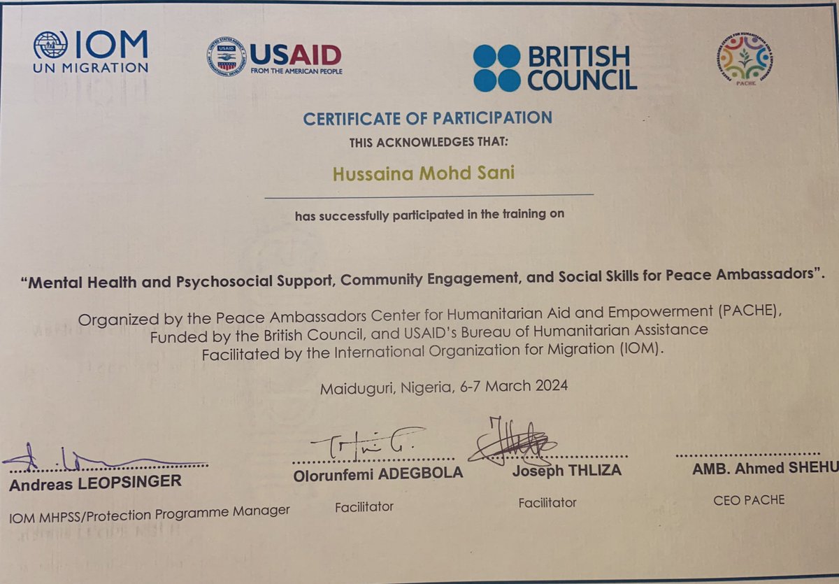 Hussaynah (@mss_nutella) on Twitter photo MHPSS 💕 Thank you <a href="/UNmigration/">IOM - UN Migration 🇺🇳</a> <a href="/USAID/">USAID</a> <a href="/pache_org/">Peace Ambassadors Centre</a> MHPSS 💕 Thank you <a href="/UNmigration/">IOM - UN Migration 🇺🇳</a> <a href="/USAID/">USAID</a> <a href="/pache_org/">Peace Ambassadors Centre</a>