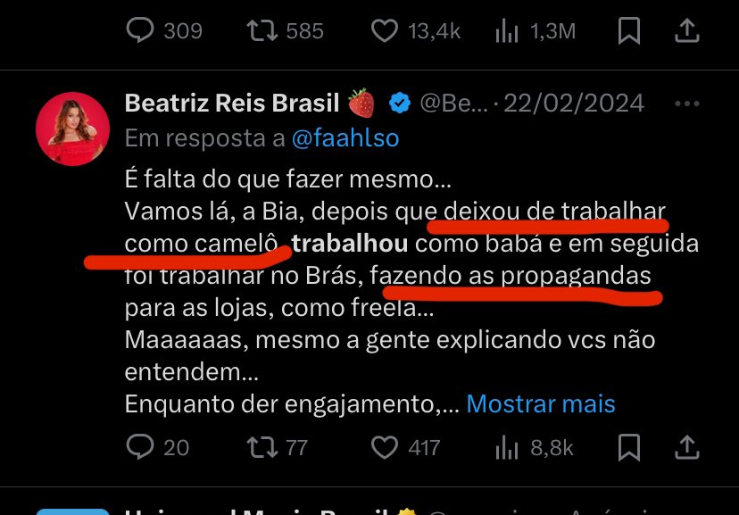 A beatriz falando que ainda trabalha de camelô e o adm desmentindo o personagem kkkkkkkkkkkkkkkkkkk