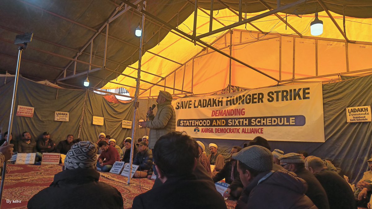 TohirShalti's tweet photo. I feel very blessed to join my 1st hunger strike/climate fast in #KargilLadakh on March 24 in solidarity with our people, our hero @Wangchuk66 , ABL and KDA.Thousands of people are joining to strengthen the 4-point demands of Ladakh.
#oneladakh #onevoice #6thSchedule #statehood https://t.co/b5lafMaexE