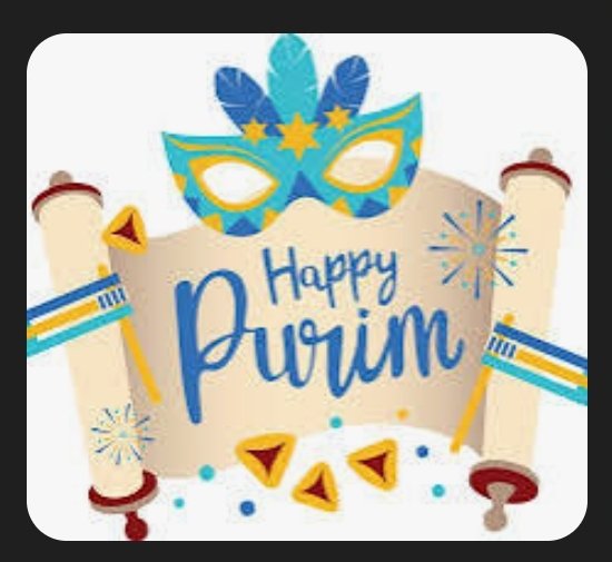 Purim hapus i deuluoedd a ffrindiau'r ysgol fydd yn dathlu. Wishing the school's families and friends happy Purim.