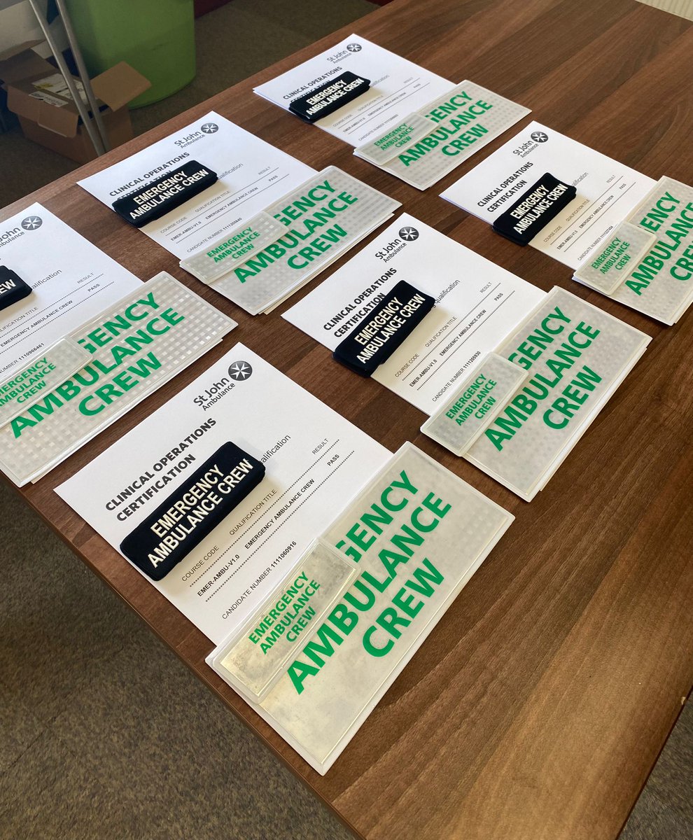 St John Ambulance ¦ Hampshire & Isle of Wight (@sjahampshireiow) on Twitter photo Congratulations to the 6 Newly Qualified EACs who have finished their course today at our Southampton base.
This is the culmination of months of classroom, virtual and on the job learning to get to today.
<a href="/danbevis/">Dan Bevis</a> <a href="/stjohnambulance/">St John Ambulance England</a> <a href="/ThompsonThinks/">Alexander Thompson</a> Congratulations to the 6 Newly Qualified EACs who have finished their course today at our Southampton base.
This is the culmination of months of classroom, virtual and on the job learning to get to today.
<a href="/danbevis/">Dan Bevis</a> <a href="/stjohnambulance/">St John Ambulance England</a> <a href="/ThompsonThinks/">Alexander Thompson</a>