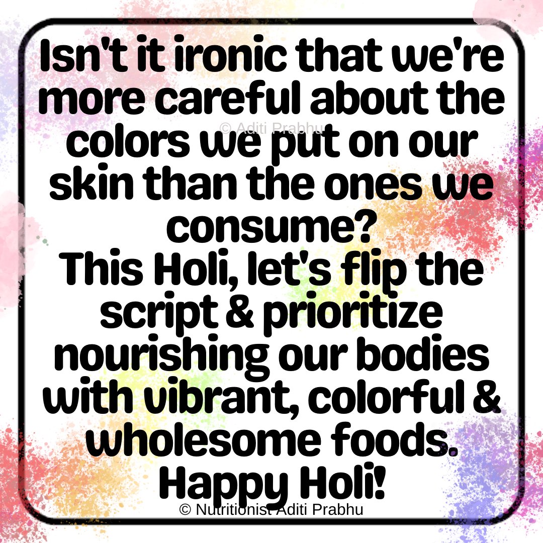 Aditiprabhu_'s tweet photo. Dare to be colorful where it matters most - on your plate!
Happy Holi a tad bit in advance
#ColorYourPlate https://t.co/pTPltYeV31