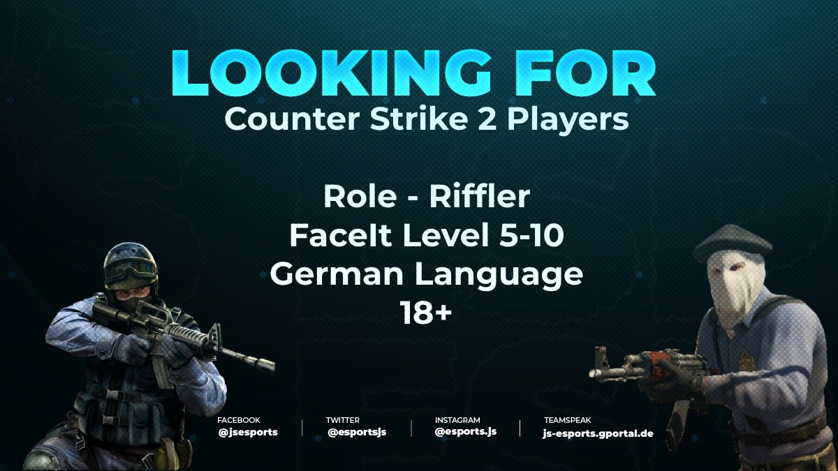 We are building up a <a href="/CounterStrike/">CS2</a> Team! [GER]

What we offer: 

* Teamlead / 2 Players
* TS3, Discord 
* Social Media 
* Team Merch 
* Financial support  

What we are looking for: 👇 
<a href="/LFT_CSGO_EU/">LFT_CSGO_EU</a>