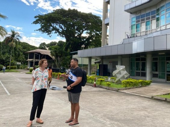 Honored to visit renowned @UniSouthPacific campus in Suva, a beacon of knowledge for 12 #Pacific states. A special thanks to @rufino_varea for the insightful tour. Our discussions on academia & regional development were truly enlightening. #USP #PacificKnowledge @GermanyPacific