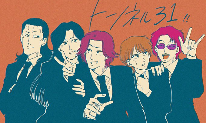 「5boys necktie」 illustration images(Latest)