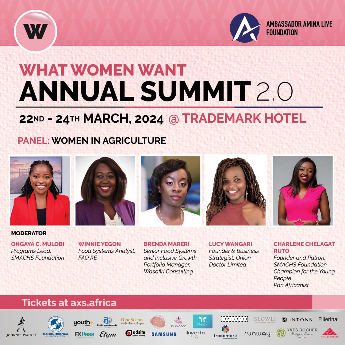 Join us today at the What Women Want Summit as we unveil and delve deep into issues regarding to Women in Agriculture.