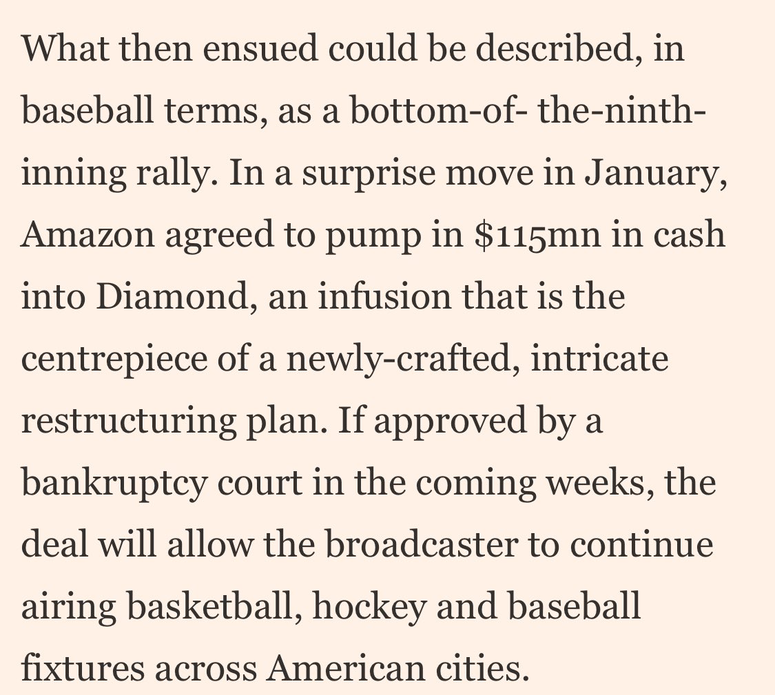 NEW: Our look at how Amazon joined with a bunch of vulture funds to prevent a liquidation and become kingmaker in one of the messiest bankruptcies of the moment: on.ft.com/3VrDinV