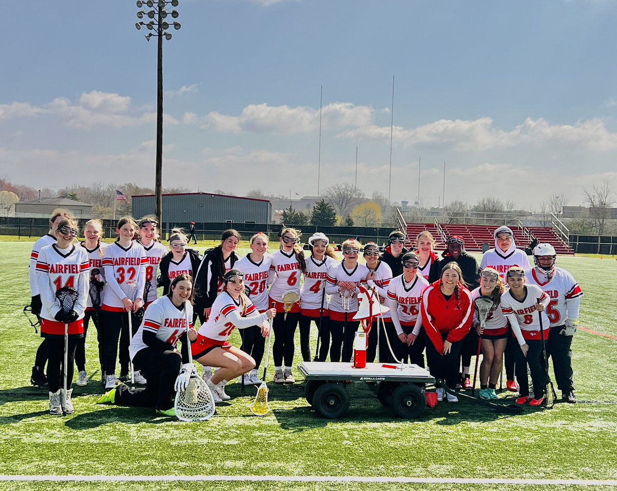 FFGirlslax's tweet photo. Our Varsity Girls Lacrosse rang the Victory Bell yesterday with a 10-4 win over Anderson at home https://t.co/xeME4KmWft