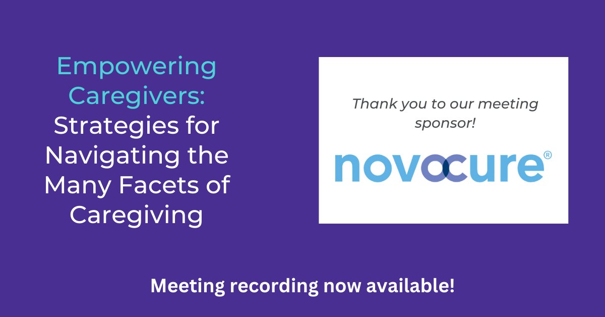 Last week's Patient Family Meeting was a success! We discussed your role as a caregiver, accessing resources, and communication skills to advocate for loved ones. For a recording of this meeting, click: bit.ly/2024MarchPFM Thank you to Novocure for sponsoring this meeting!