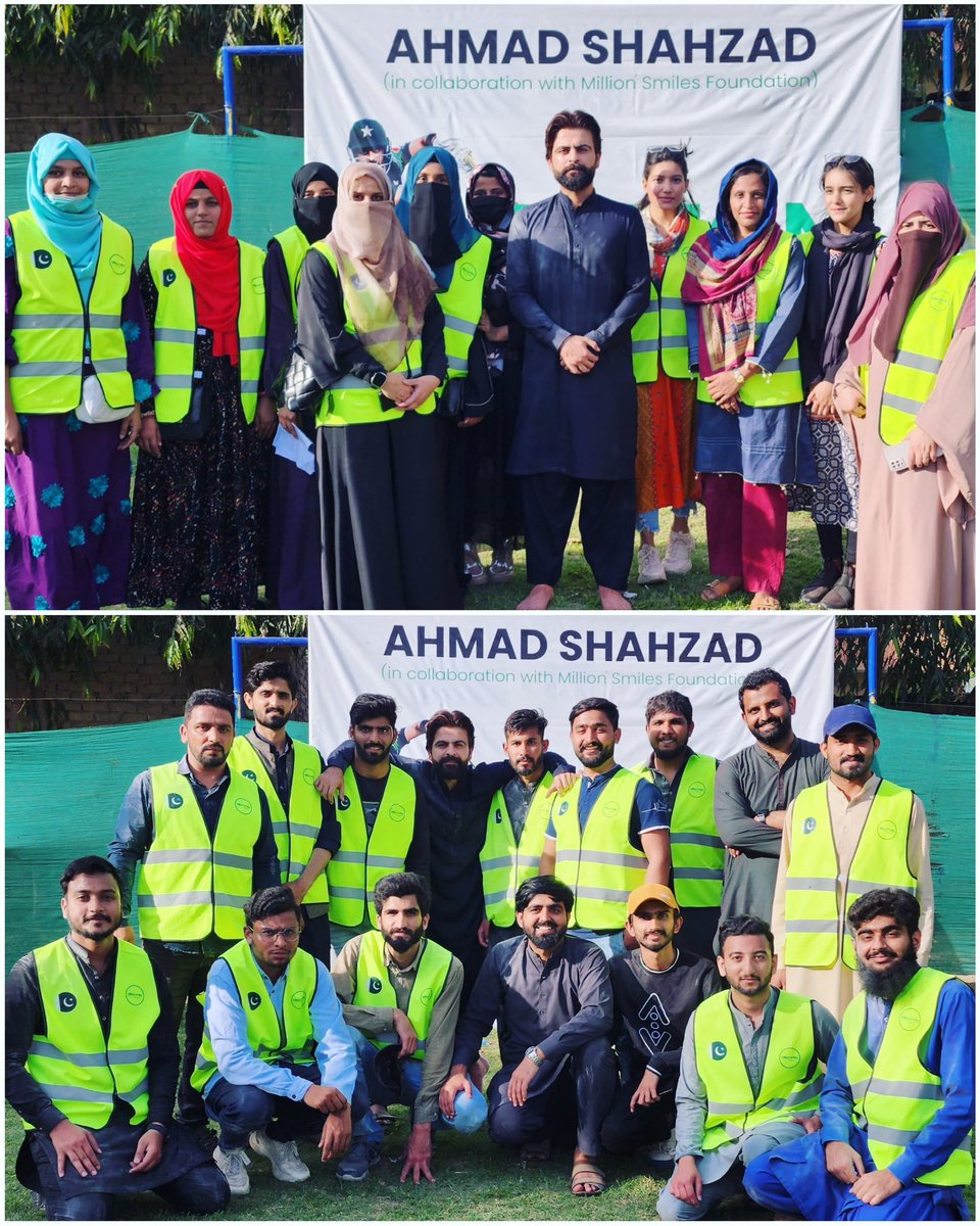 The amazing YOUTH of Pakistan helping me spread smiles across Pakistan. Seeing them work day and night to support my vision is just so loving. They are real future of Pakistan 🇵🇰. Join my team and let's hit a SIX of HUMANITY together.