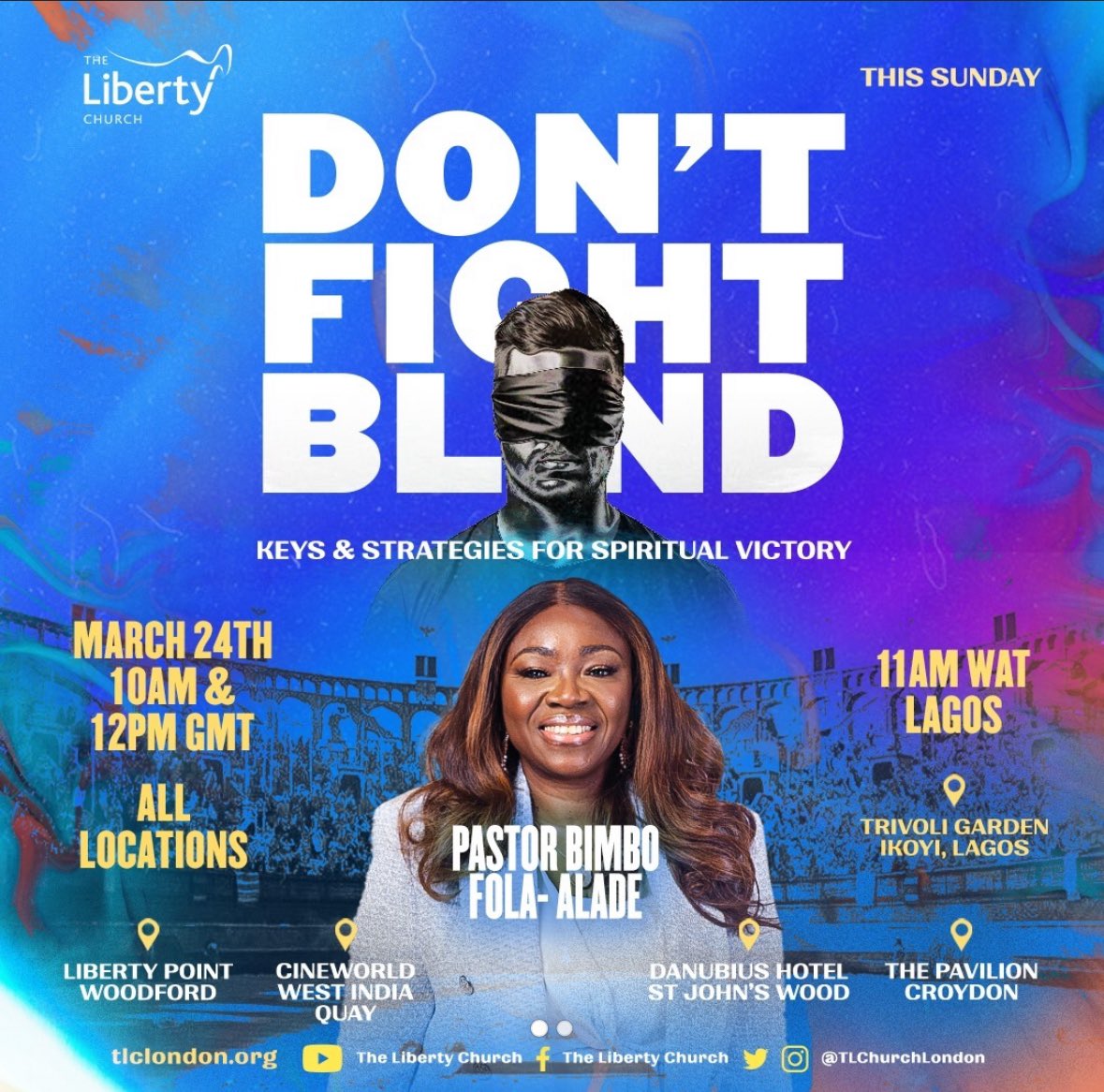 TLChurchLondon's tweet photo. Good afternoon TLC GLOBAL π PB is here to give us a word titled βDonβt fight blindβπ₯π₯ Join us LIVE π΄ https://t.co/H9U0h91UBn
Itβs not too late to make your way to any of our 4οΈβ£ London locations! See you soon β€οΈπ #TLCGLOBAL #SUNDAYSERVICE https://t.co/LfFjRkH0Zy