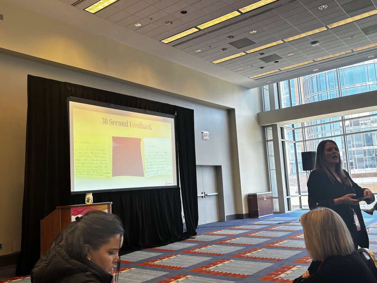 @LaurenMKaufman is leading a powerful session on leading with a coaching mindset! Applaud her work and the relationships she is building through the coaching process. #ascd24