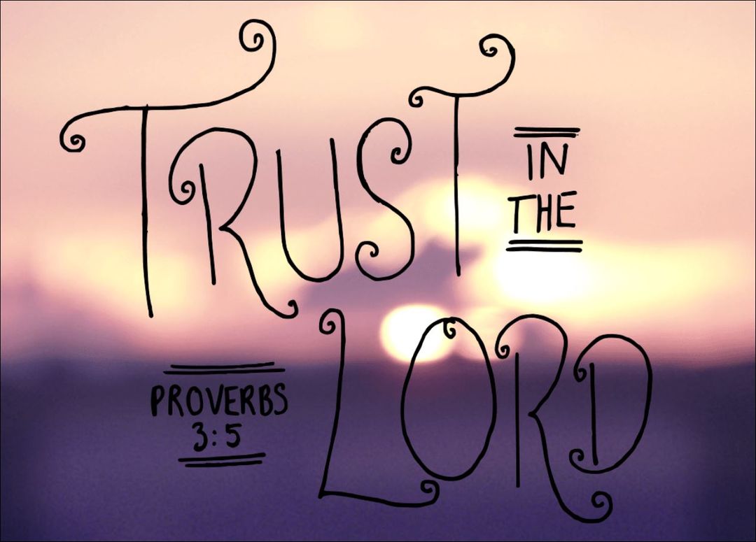 Trust in the Lord with all your heart, and lean not on your own understanding; In all your ways acknowledge Him, and He shall direct your paths. Proverbs 3:5-6