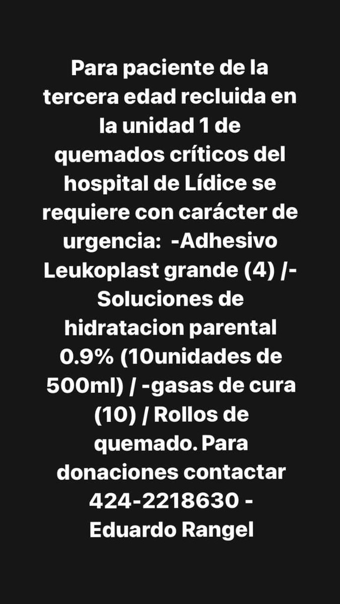 #ServicioPúblico #Quemaduras +584242218630 #quemaduras #terceraedad #Caracas #Lídice #HospitalLídice