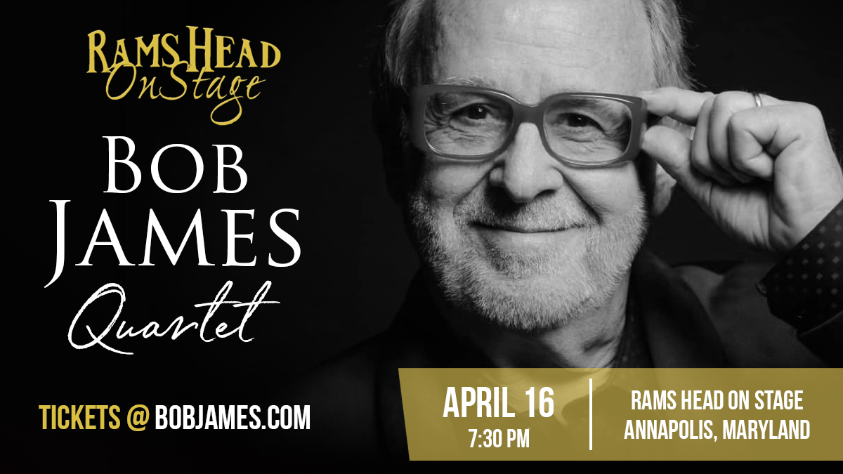 Get ready for an unforgettable evening of jazz excellence with the Bob James Quartet, LIVE at Rams Head on Stage (Annapolis, MD)! APRIL 16th - 7:30 pm Tickets available @ Link in Bio or BobJames.com! #BobJames #LiveMusic #Jazz #Annapolis #RamsHeadOnStage