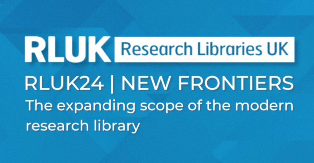 Video Recordings: From the #RLUK24 Conference ow.ly/SbEP50R0xJE #libraries #ai #research #inclusion #infrastructure