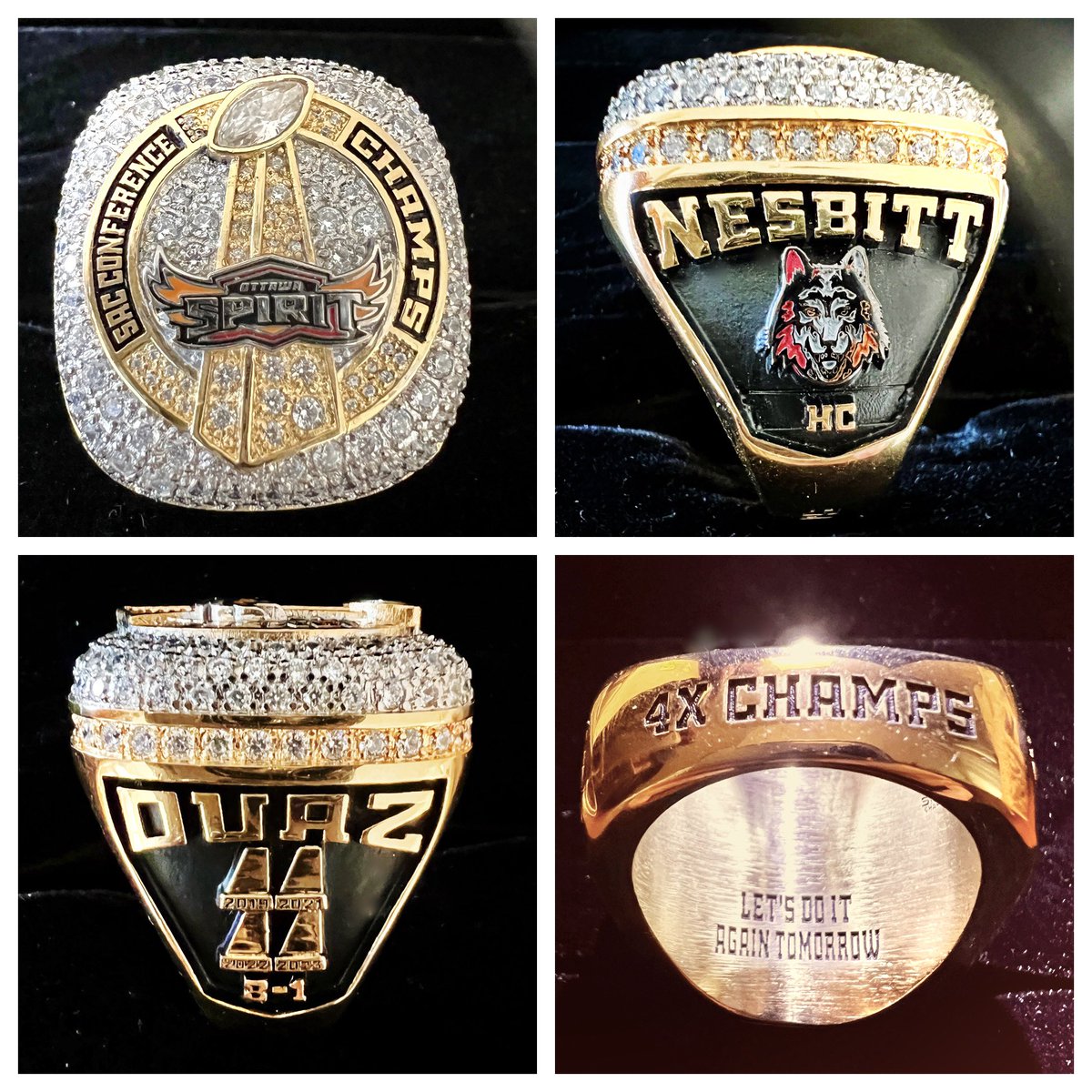 Mike Nesbitt (@coach_nesbitt) on Twitter photo <a href="/OUAZFootball/">OUAZ Football</a>
4X <a href="/Sooner_Athletic/">The Sooner Athletic Conference</a> CONFERENCE CHAMPS🏈!
HARD WORK = HARDWARE
💍 🏆💍🏆💍🏆💍🏆
#WeAreOUAZ #LetsDoItAgainTomorrow
#Est2017 <a href="/OUAZFootball/">OUAZ Football</a>
4X <a href="/Sooner_Athletic/">The Sooner Athletic Conference</a> CONFERENCE CHAMPS🏈!
HARD WORK = HARDWARE
💍 🏆💍🏆💍🏆💍🏆
#WeAreOUAZ #LetsDoItAgainTomorrow
#Est2017