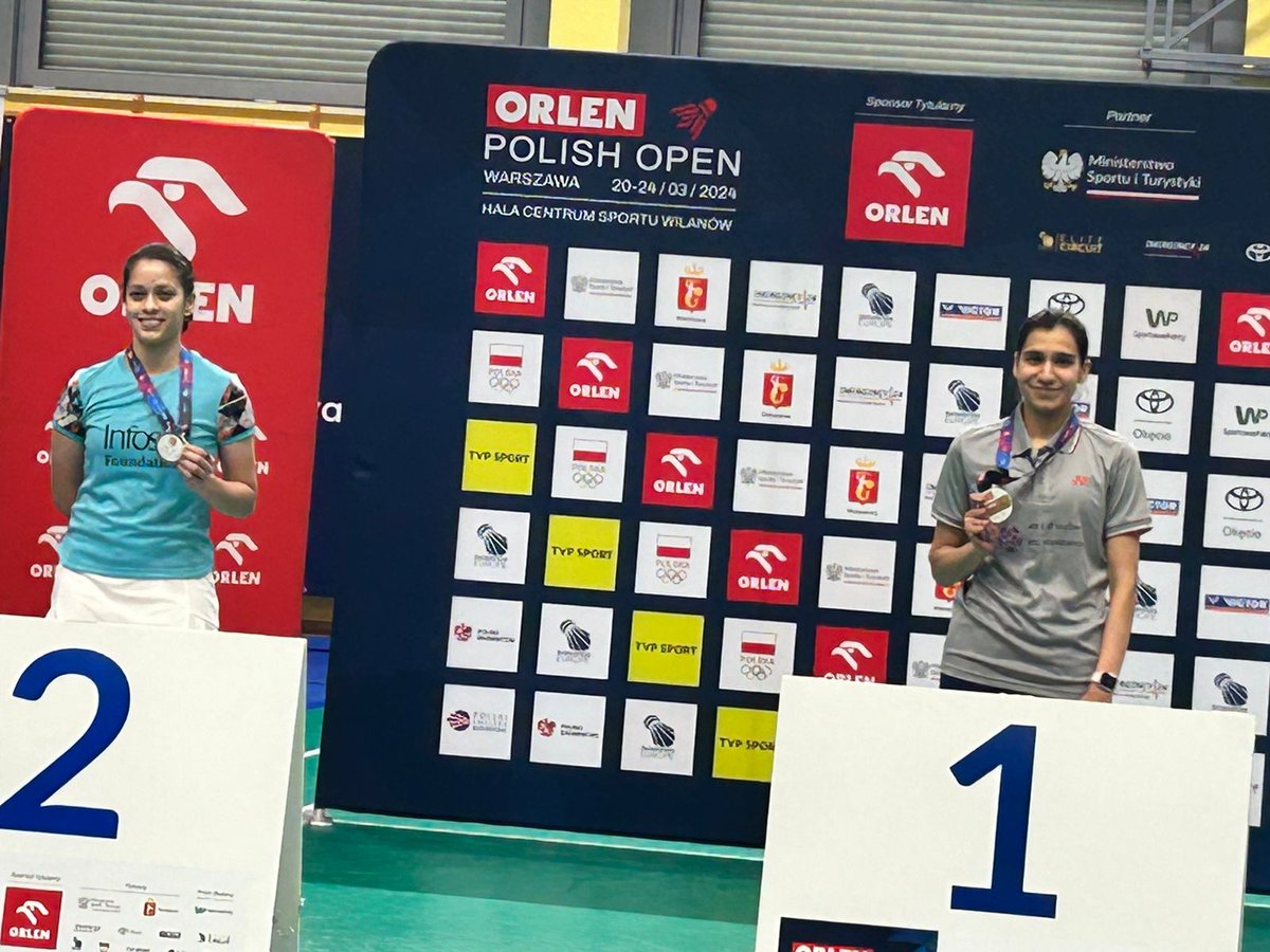 Great news from #PolishOpen 2024 🥳✨🤩 🥇& 🥈for 🇮🇳 #Badminton 🏸 Indian shuttler & #TOPScheme Athlete Anupma Upadhyay wins Women's Singles title as she defeats compatriot Tanya Hemanth 21-15, 11-21, 21-10 in the final. Congratulations Girls!👏🏻👏🏻 You make us proud🤗…