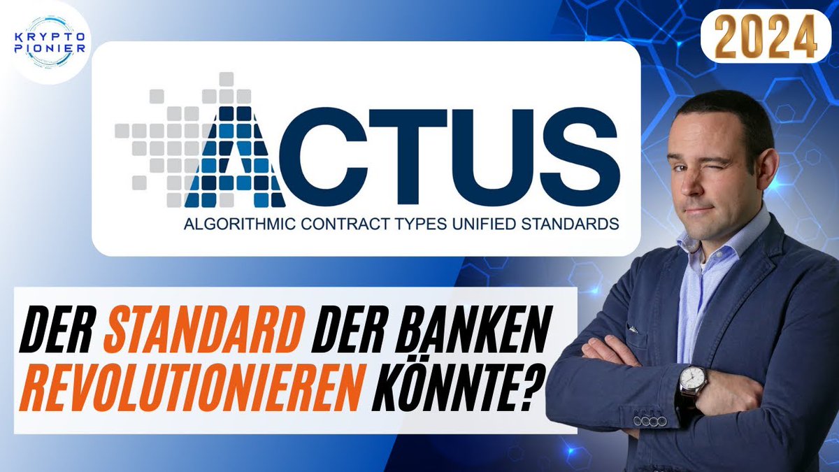 .The YouTube channel @KryptoPionier explains ACTUS to the German speaking audience! 📺 In seinem neuen Video taucht Nicolas tief in den ACTUS-Standard ein und erklärt, was ihn so einzigartig macht und wie er das Bankwesen revolutionieren kann. Vielen Dank an den Kanal Krypto…